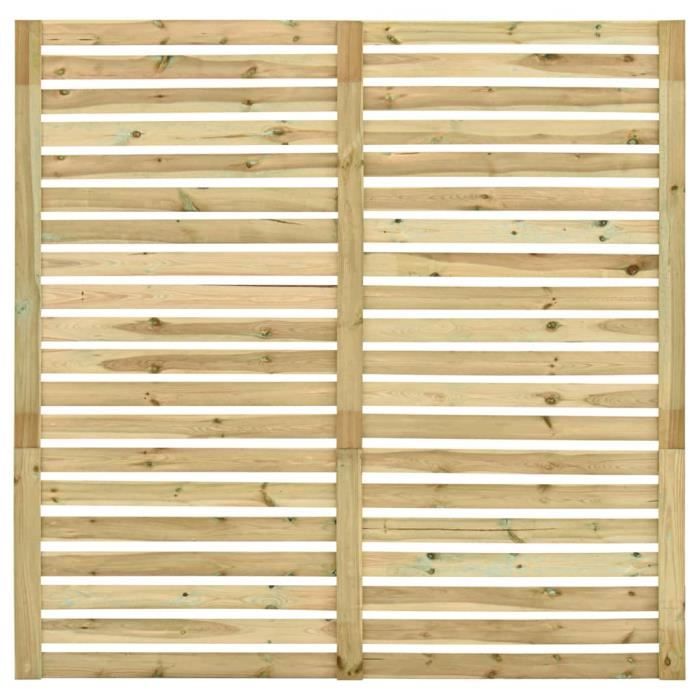Haute qualité Panneau de clôture de jardin Bois de pin imprégné 180 x 180 cm *186440