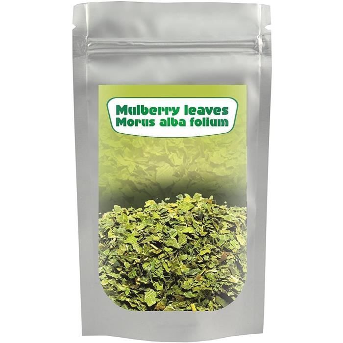 Mûrier Blanc, Mûrier Blanc Feuille, Murier blanc, Thé de mûrier blanc, Mulberry leaves, Morus alba 400G