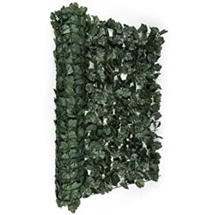 Fency Dark Ivy - Clôture Brise-Vue En Imitation Lierre De 300X100 Cm Pour Balcon, Terrasse, Jardin - Vert Foncé