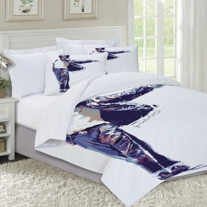 Parure de couette,Michael Jackson dance superstar music singer(115),1 Housse de Couette 200x200cm,2 Taies d'Oreillers