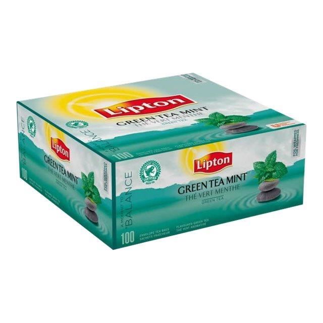 Lipton Green Tea Mint Sacs à thé vert pack de 100