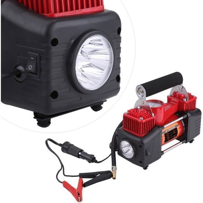 Pompe de gonflage de pneu de compresseur d'air de 2 cylindres 12V 150PSI pour le pneu de fourgon de voiture HB046