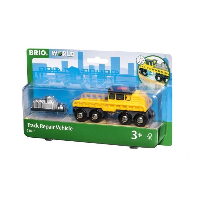 BRIO World - 33897 - Véhicule de Maintenance avec Lumière - Pour circuit en bois