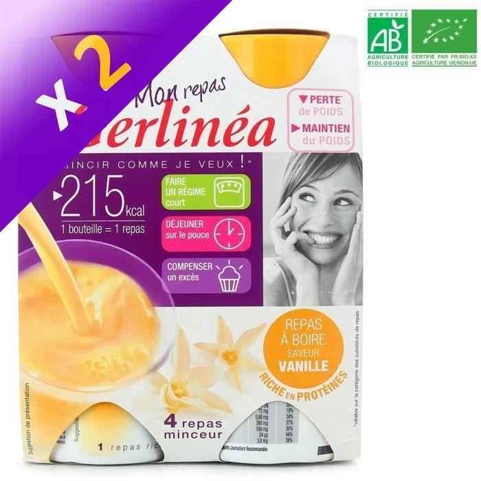 [LOT DE 2] GERLINEA Boisson saveur vanille substitut de repas - 4x 236 ml