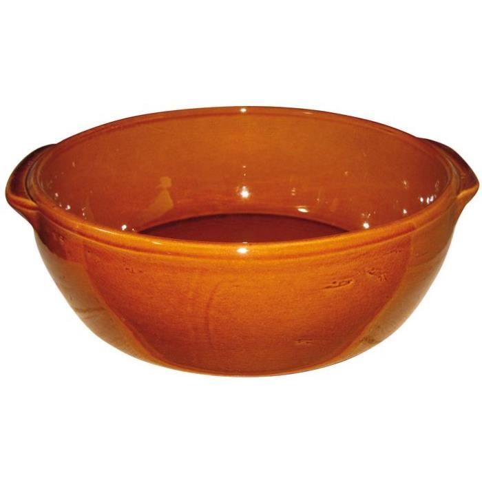 DIGOIN CERAMIQUE Plat creux - 7,5 L - Brun tradition