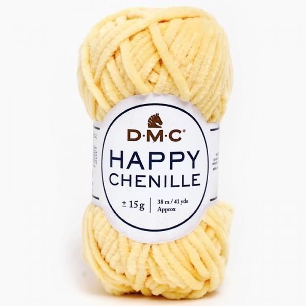 Pelote HAPPY CHENILLE pour Amigurumi, mini pelote 15g, DMC 14 Jaune clair