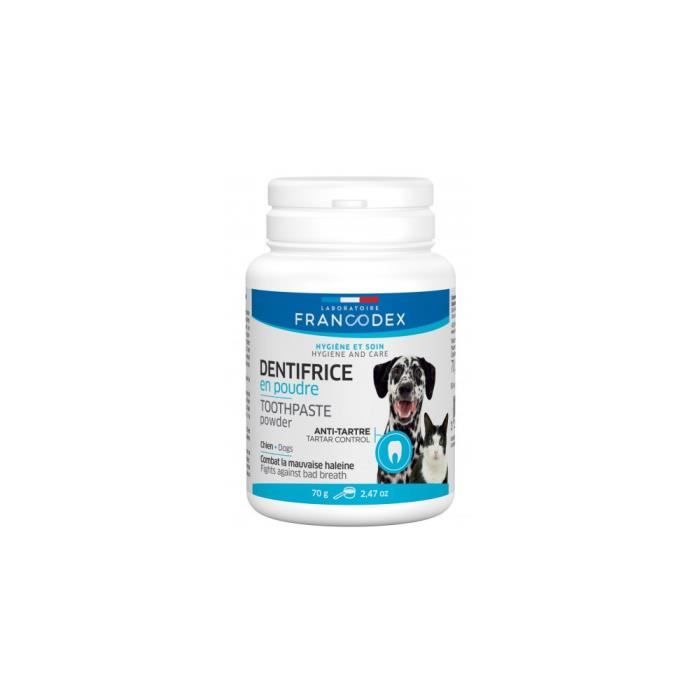 Dentifrice en Poudre 70 g Pour Chiens et Chats-Francodex 10,