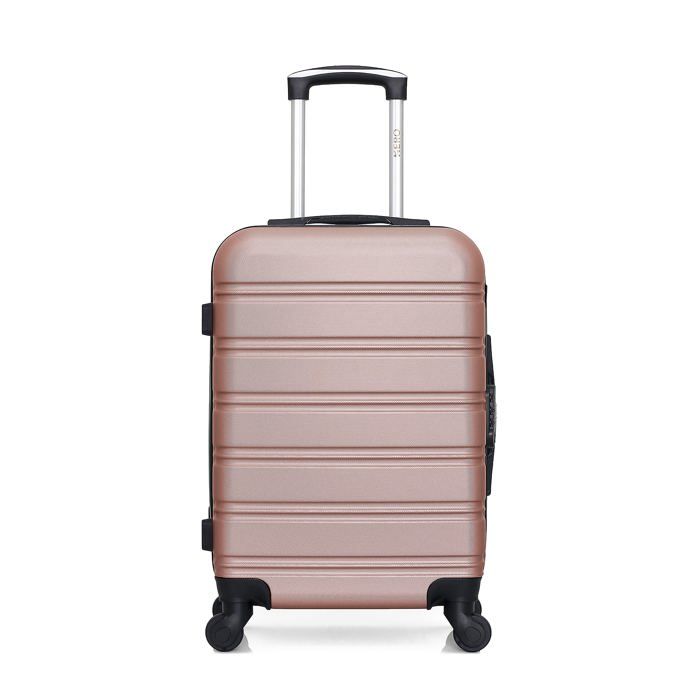 HERO – VALISE CABINE - ABS – 55cm – 4 roues – RENOSO – ROSE DORE
