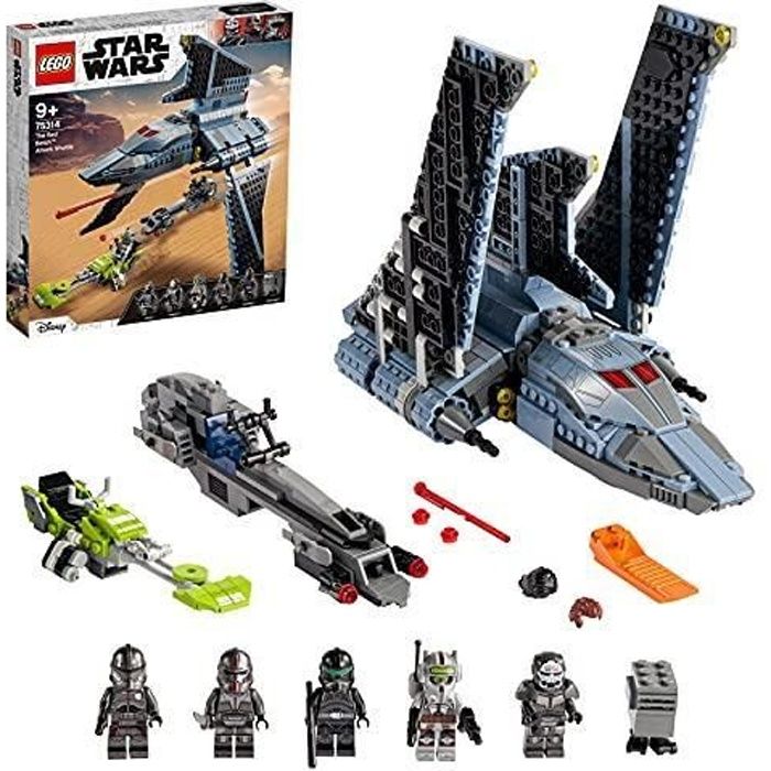 LEGO 75314 Star Wars La Navette d’Attaque du Bad Batch, Jouet pour Enfants de 9 Ans et Plus avec 5 Figurines LEGO Star Wars