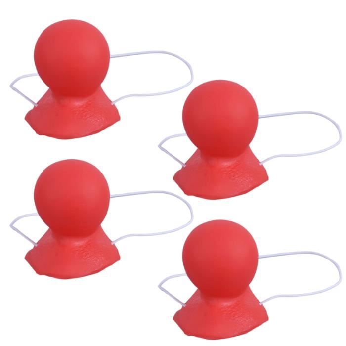 4 pcs / pack nez rouge Texture lisse Durable Clown accessoire pour Halloween MASQUE VISAGE - ACCESSOIRE DEGUISEMENT VISAGE