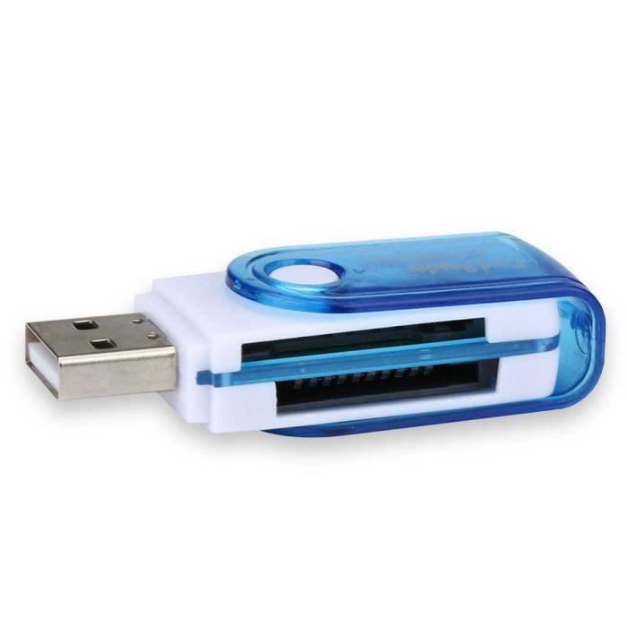 OCIODUAL 4 en 1 USB Multi Lecteur de Carte Mémoire MMC MicroSD TF MICRO SD MS PRO DUO M2 USB Flash Adapter