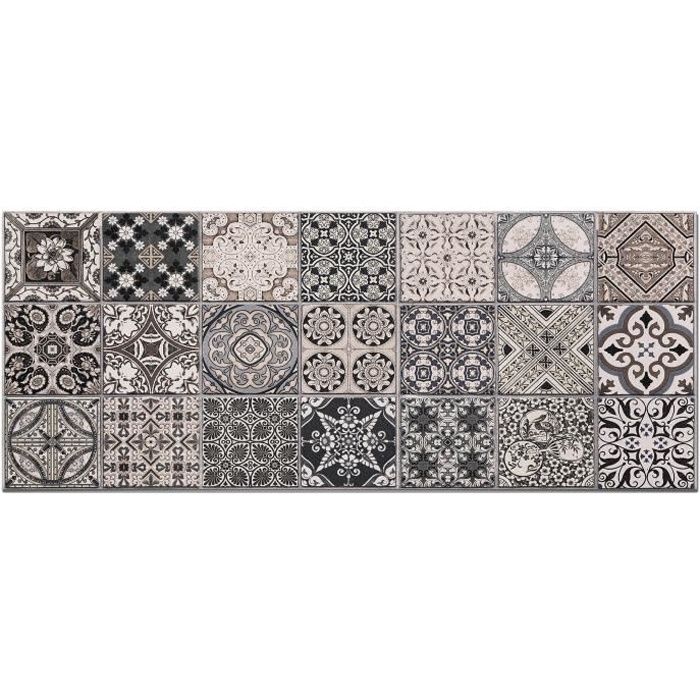 Panorama Crédence Adhésive Cuisine Hydraulique Gris 40x300 cm - Crédence Adhésive pour Cuisine - Protege Mur Cuisine