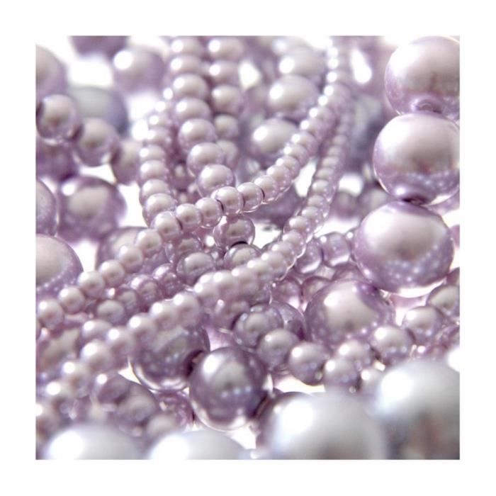 Perles nacrées 8 mm en verre de bohême couleurs pastel lot de 20 Parme