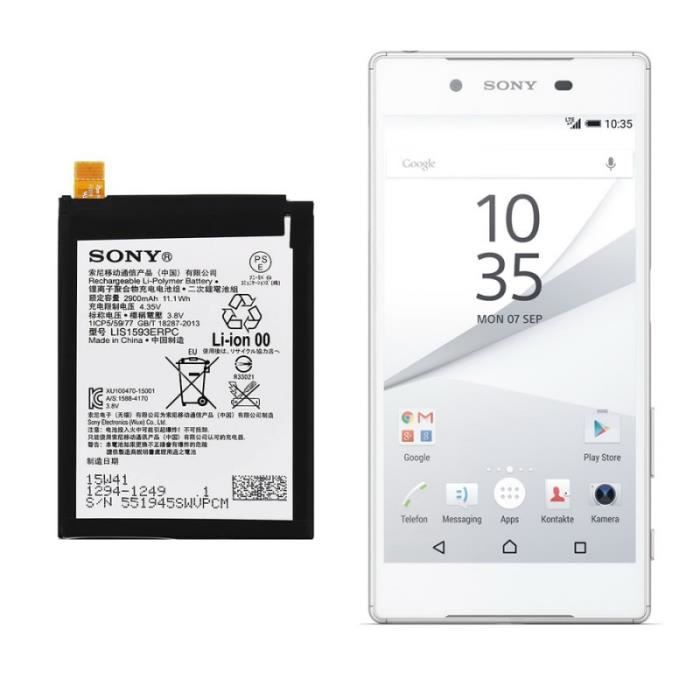 Batterie d'origine LIS1593ERPC Pour Sony Xperia Z5, Z5 Dual, Z5 Dual Sim 0,000000