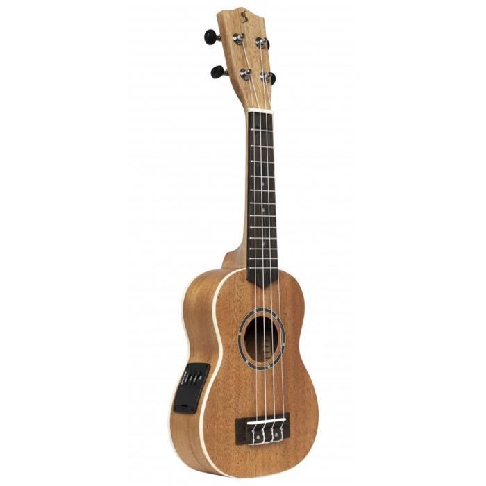 STAGG Ukulélé US-30 Electro Soprano - Naturel