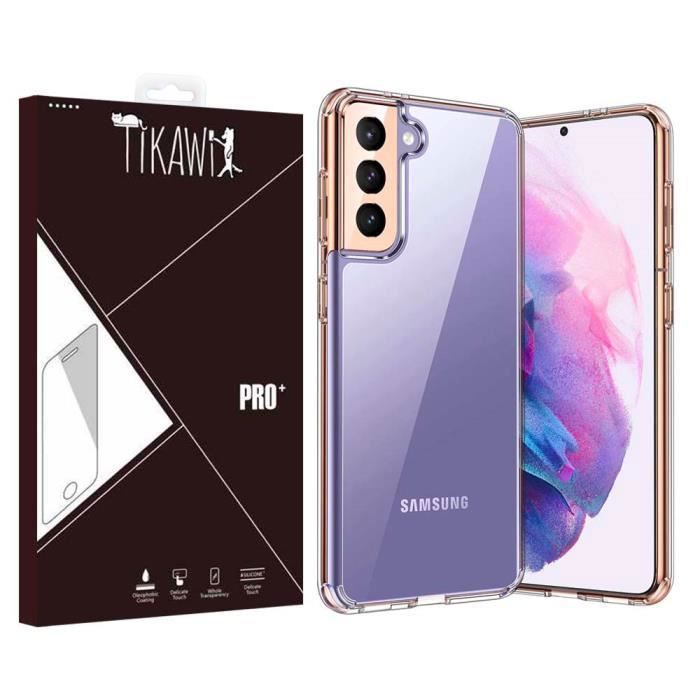 Tikawi Coque Transparente Samsung Galaxy S21 Plus + [Haute Protection] [Anti-Rayure] [Fine et légère] [Anti-traces]