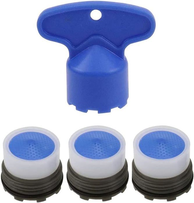 6 Pcs Aérateur De Robinet Avec Clé De Démontage M18.5, Conomiseur D'Eau