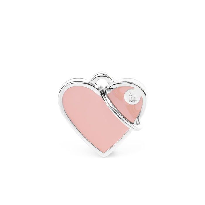 Meilleurs prix pour My family - BH50SHPINK - MyFamily medaille pour chien Made in Italy, petit coeur rose, collection Basic Handmade, 25x25 mm