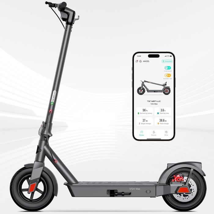 Rynplex Trottinette électrique 10 Pouces, Fourche Avant