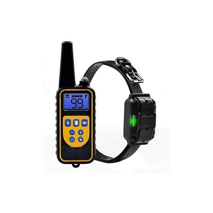 Comparer les prix de Collier de dressage anti-aboiement pour chiens porte de 800 mtres tlcommande rechargeable IPX7 tanche VHV