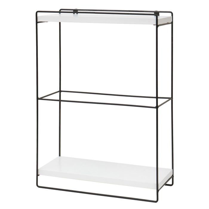 etagere murale suspendue de cuisine design industriel 2 etageres 50x35x17 cm en bois blanc et metal 04_0008668
