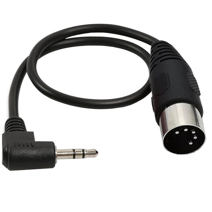 Cavo MIDI Din 5 Pin Maschio A 90° – Connettore Audio 6,35 Mm Per Tastiere, Sintetizzatori E Strumenti Musicali, 1,5m