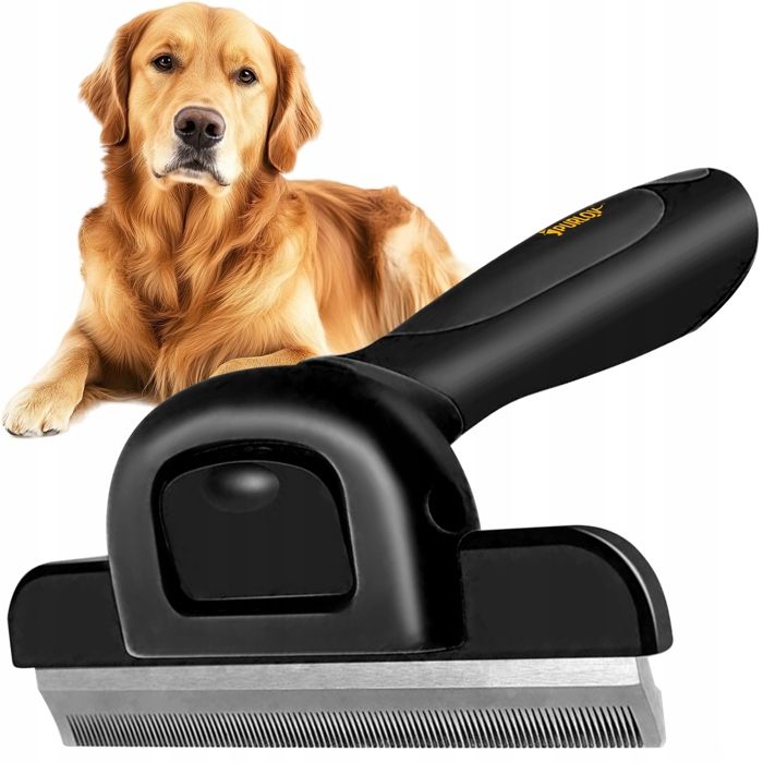 Comparer les prix de Brosse à poils - PURLOV - Élimination sous-poil - Acier inoxydable - Ergonomique - Pour chiens et chats