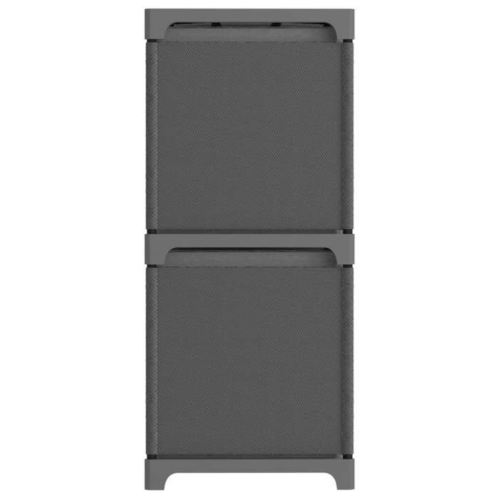 Bon plan Meuble de Rangement anti-basculement - JILI HOT - Étagère daffichage 5 cubes et boîtes Gris 103x30x72 5cm Tissu Pour