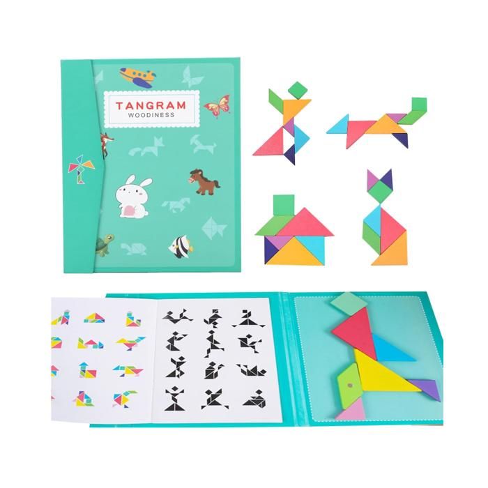 Petit Puzzle Tangram Puzzle Magnétique 3D Puzzle Magnétique Bricolage