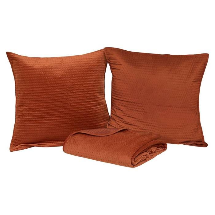 Dessus de lit Lilou terracotta 260x240cm Dessus de lit Lilou terracotta 260x240cm