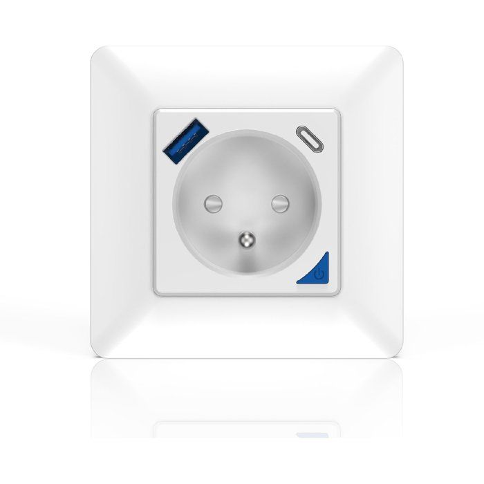 KYF Prise encastrée intelligente USB A & USB C Wi Fi
