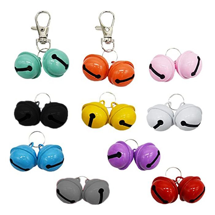 20 clochettes de collier pour animaux de compagnie anneau de couleur pour pendentif dapprentissage de la propreté