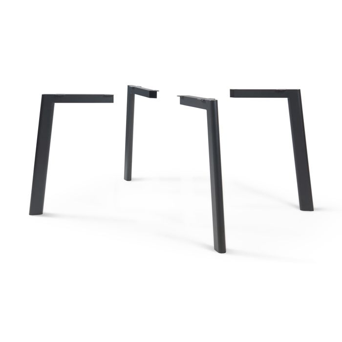 Lot de 4 pieds de table Hostang acier laqué 50 x 8 x 71 cm noir Lot de 4 pieds de table Hostang acier laqué 50 x 8 x 71 cm noir