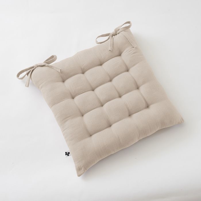 Assise Matelassée 40 x 40 cm – Gaze de Coton – Pampa – Matelassage 16 Points