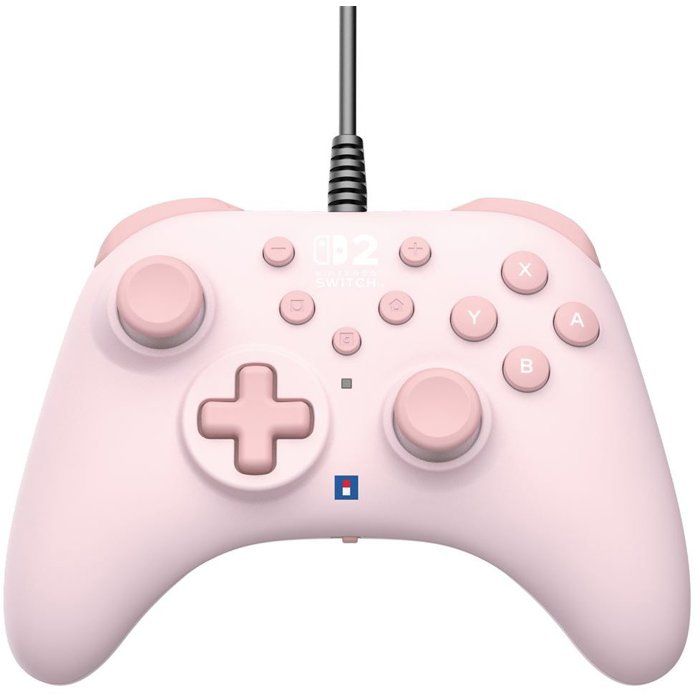 Manette de jeu - Nintendo Switch et Switch 2 - Filaire - Rose - Horipad Turbo - Boutons programmables - Hori