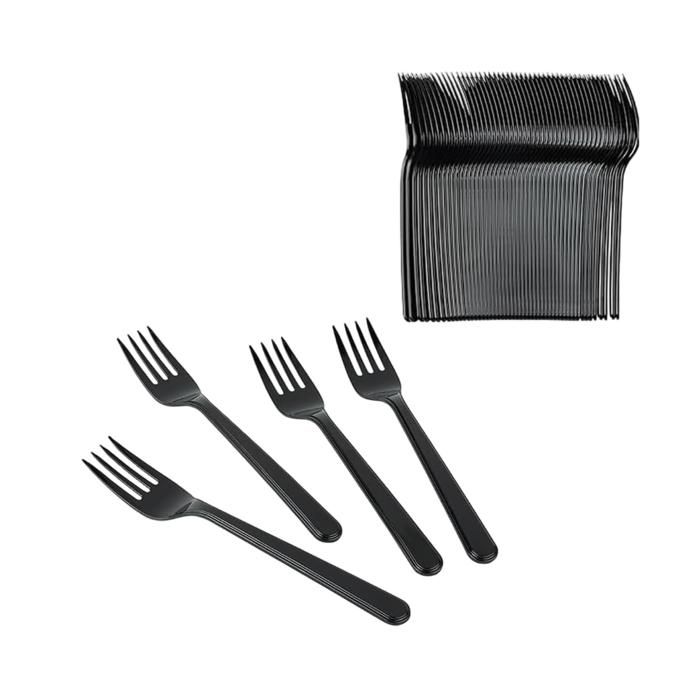 100 fourchettes en plastique transparent réutilisables et durables idéales pour les anniversaires les fêtes la restauration