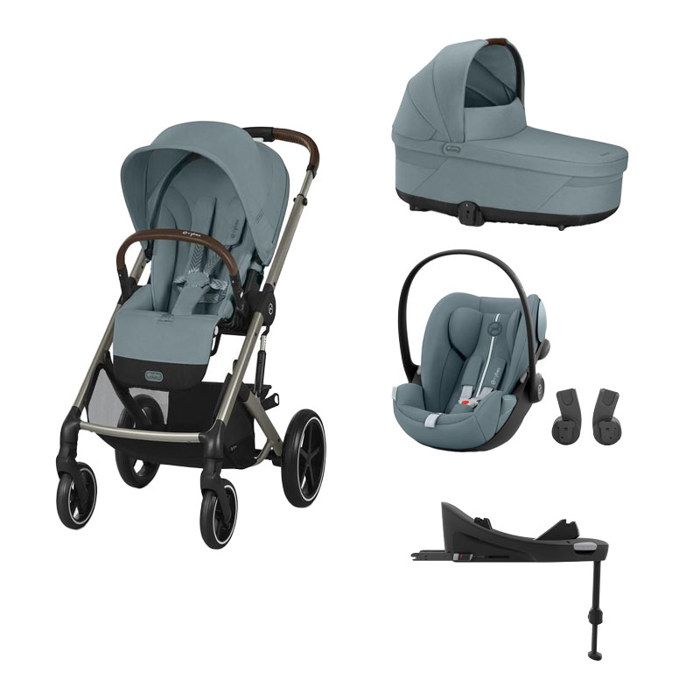 CYBEX - Poussette Trio Balios S Lux + Cloud G3 Plus + Nacelle S Lux + Base G3 Set M Stormy Blue