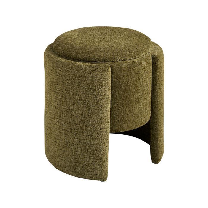 Joe - pouf avec rangement en velours texturé - Vert Joe - pouf avec rangement en velours texturé - Vert