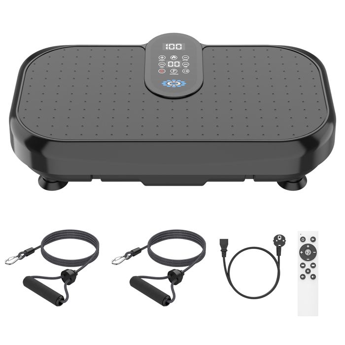 Plateforme Vibrante Oscillante Plaque Vibrante Fitness avec 120 Niveaux De Vitesse Chauffage 45°C/60°C Bluetooth Charge 150kg