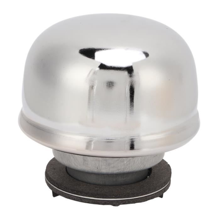 Bouchon Reniflard Métallique Chromé Pour Réservoir Hydraulique/Carburant - Fermeture Baïonnette, Crépine Intégrée, Joint Liège, Bride Soudable