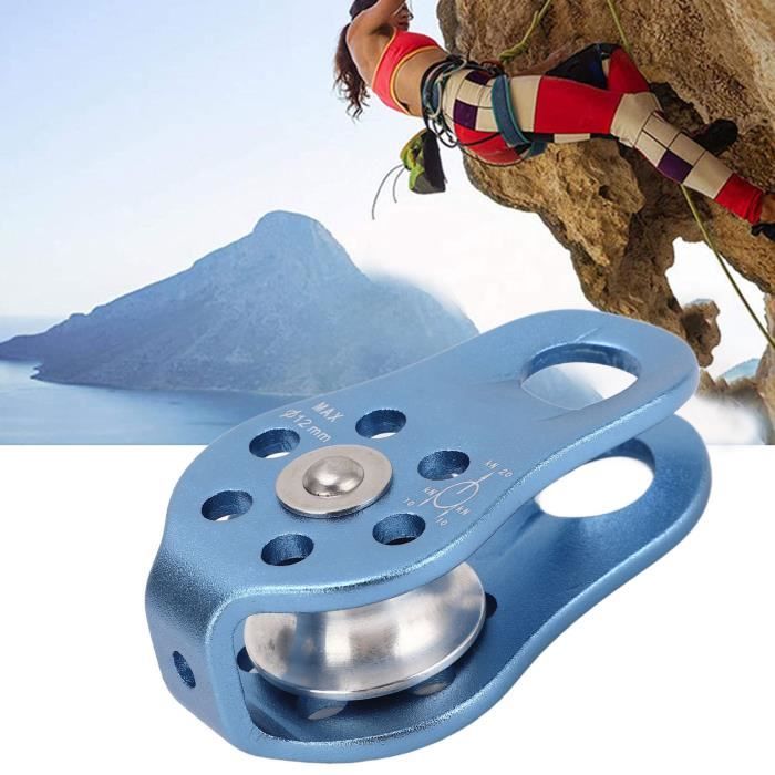 Poulie Tyrolienne BONKZEBU - Double Roulement, Aluminium Et Acier Inox, Faible Usure, Pour Escalade Et Alpinisme