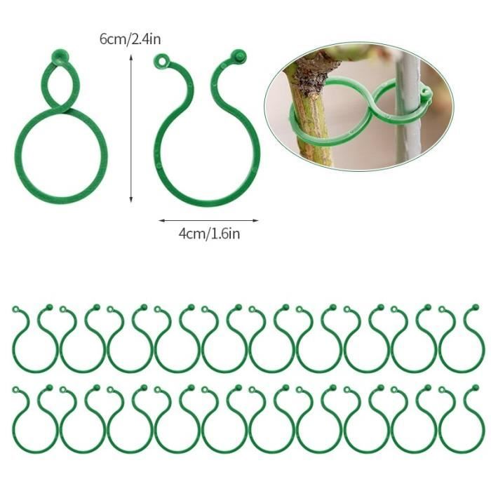50 Clips à Plantes Wenyue En Plastique Vert Forme De Feuille Pour Plantes Grimpantes Fixation Murale