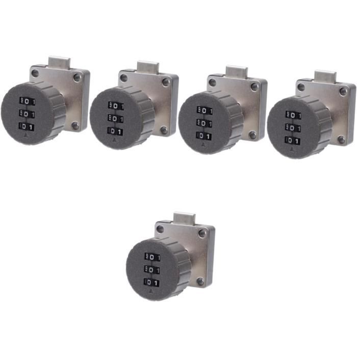 4 Pouces Serrure à Combinaison Pour Placard, Verrou Porte Placard Avec Code, Serrure Armoire