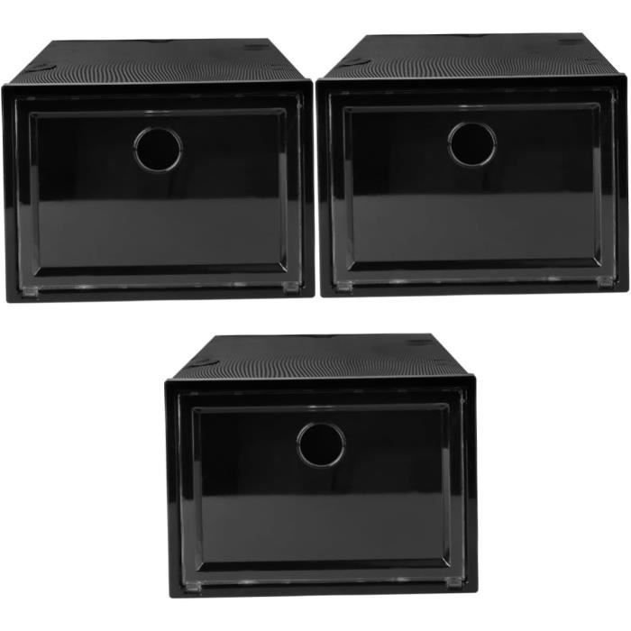 Bacs De Rangement - DIOCHE - Modèle Avec Couvercles - Plastique - Vert - Empilable