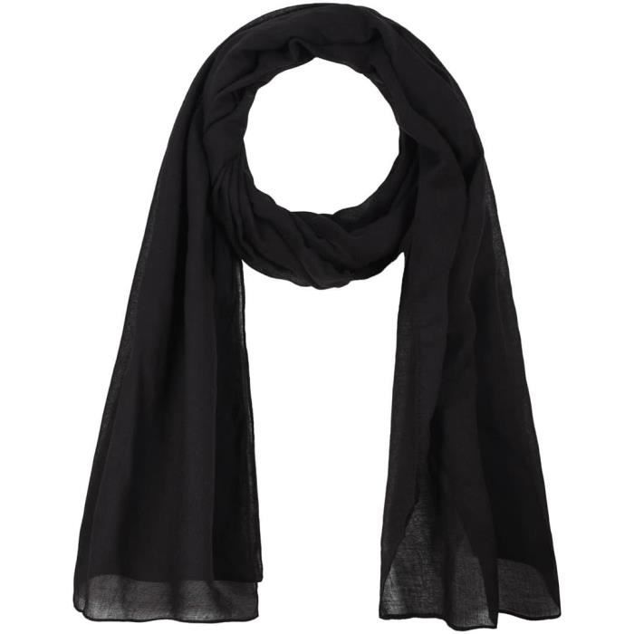 Foulard Ou écharpe Rectangulaire à Carreaux Et Rayures - Viscose Blanche, Occasion, Fabriqué En France