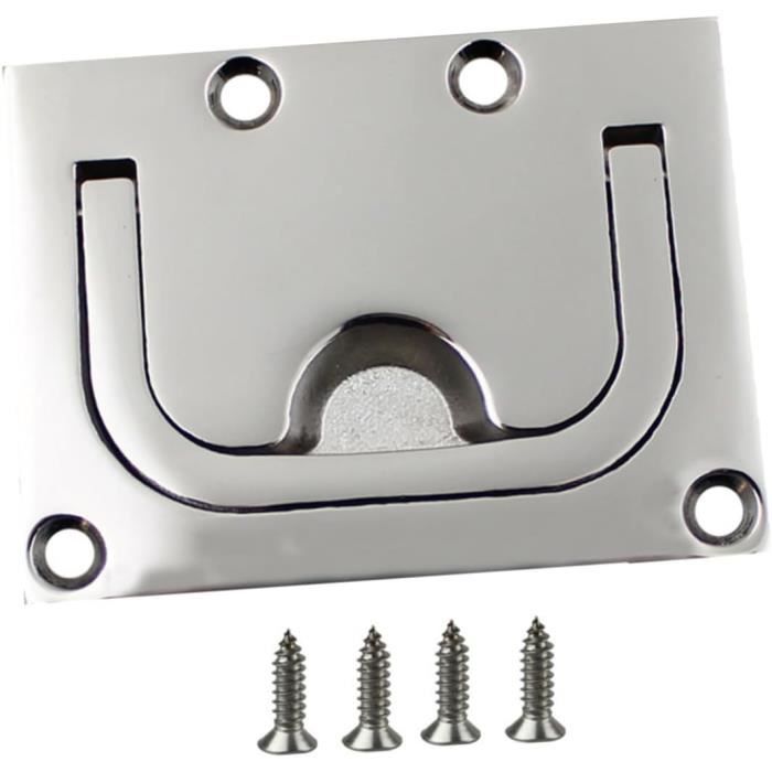 Loquet De Pont Traction Acier Inox – Pour Trappe Bateau, Camping-car – Ouverture Levée, Design Plat, Installation Facile