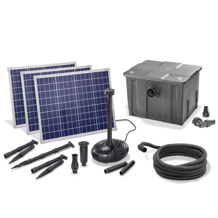 Kit 25W Jardin Kit Esotec Pour Bassin | 25 W, Débit 2480 L/h, Panneau Solaire Pompe Solaire