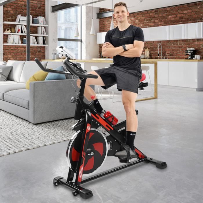 Vélo Appartement PASYOU - Résistance Magnétique - Moniteur LCD - 150kg Max