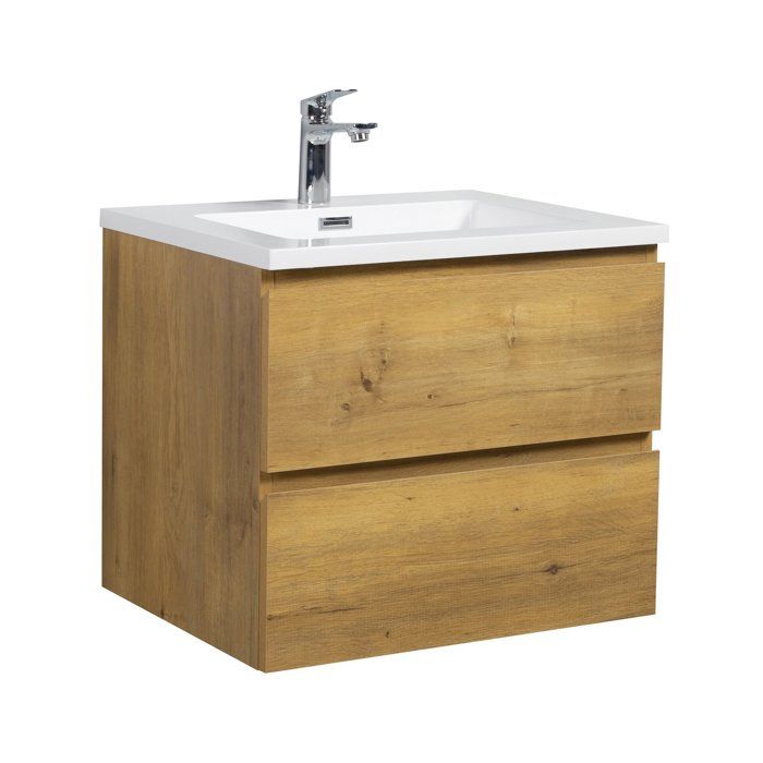 Meuble De Salle De Bain Angela 60cm Lavabo F Oak Armoire De Rangement Meuble Lavabo Cdiscount Maison