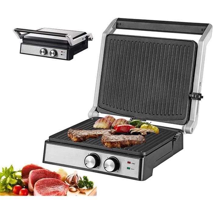 Plancha électrique GOtoll 1000W – Grill Portable Antiadhésif Pour Viandes Et Paninis